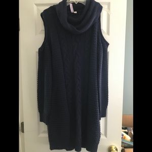 Francesca’s cold shoulder sweater tunic/dress.